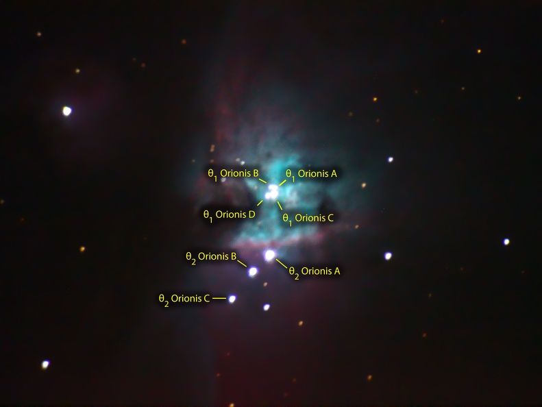 Orion Nebula - Core Details & Trapezium - Common Names